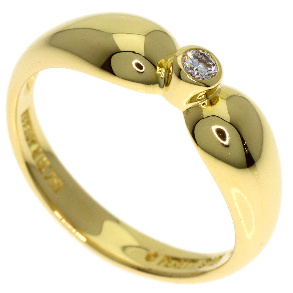 TIFFANY Authentic 18k Gold Diamond Teardrop Ring